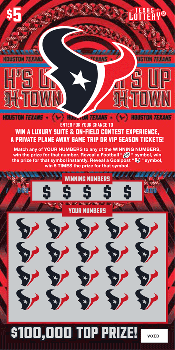 Image of Front of Houston Texans Ticket
