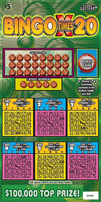Game No. 2667 - Bingo Times 20 scratch ticket from Texas Lottery