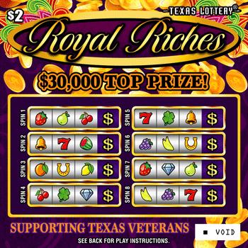 Image of Front of Royal Riches Ticket