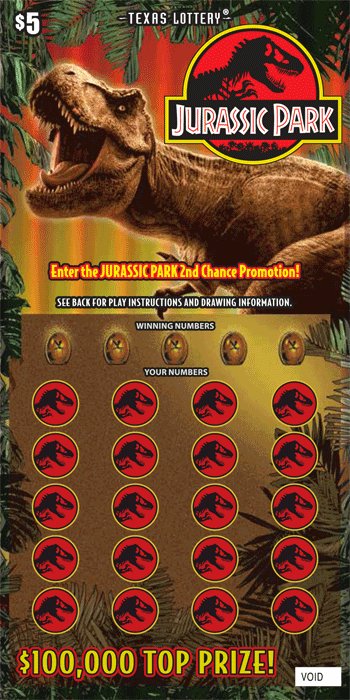 TX Lottery - Jurassic Park (#2690) - scratch off odds