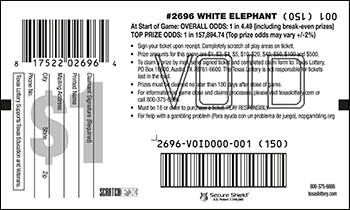 Image of Back of White Elephant Ticket