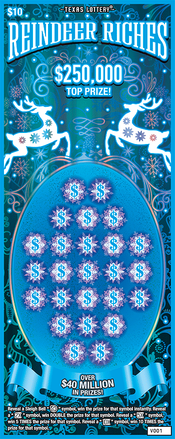 Game No. 2699 - Reindeer Riches scratch ticket from Texas Lottery