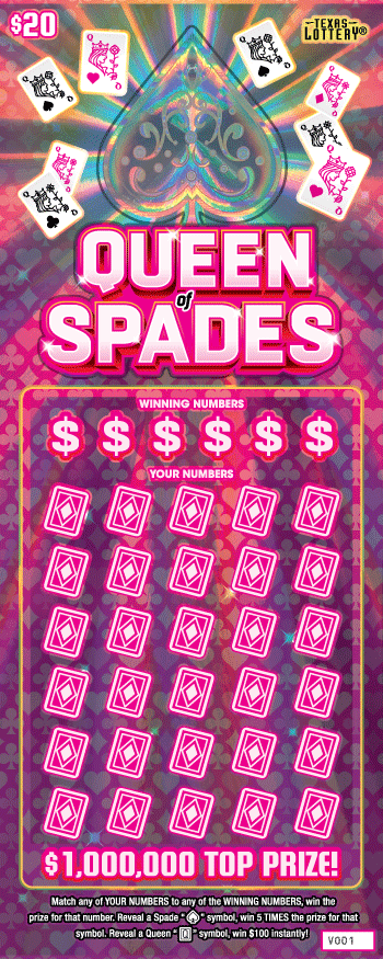 Game No. 2706 - Queen of Spades scratch ticket from Texas Lottery