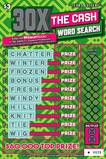 Game No. 2711 - 30X The Cash Word Search scratch ticket from Texas Lottery