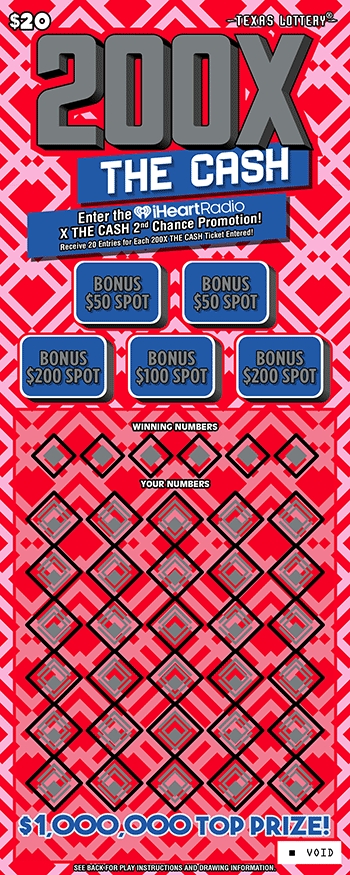 Game No. 2714 - 200X The Cash scratch ticket from Texas Lottery