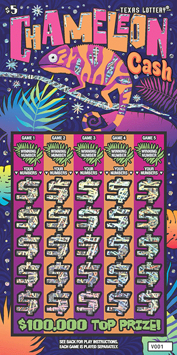 Image of Front of Chameleon Cash Ticket