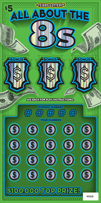 Game No. 2727 - All About the 8s scratch ticket from Texas Lottery