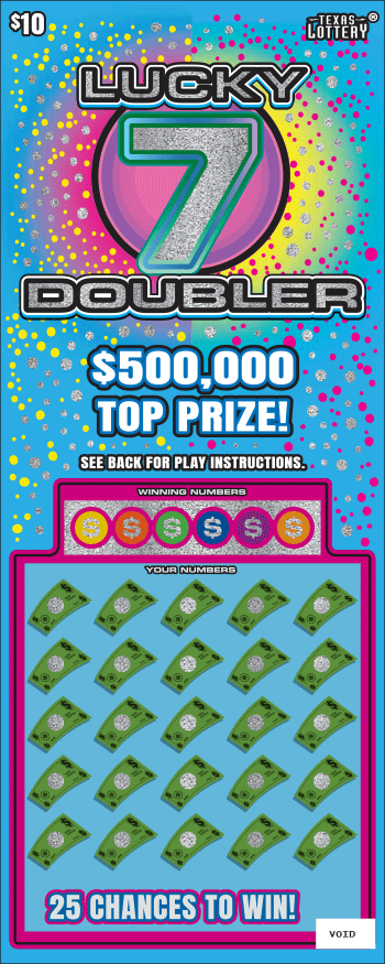 Image of Front of Lucky 7 Doubler Ticket