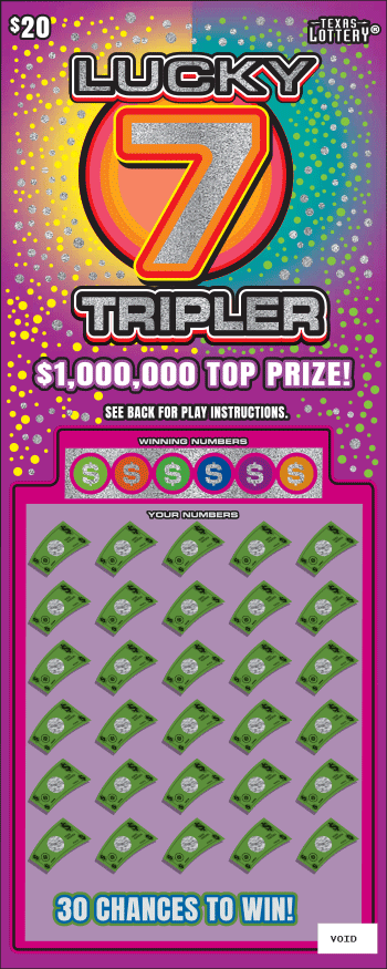 Image of Front of Lucky 7 Tripler Ticket