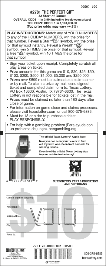 Image of Back of The Perfect Gift Ticket
